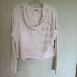 We The Free Ivory Cable Knit Sweater